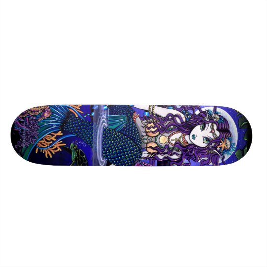 "Uxia" Twilight Moon Gothic Mermaid Skateboard