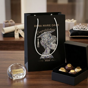 uxury Luxury Rhinestone Graduation Favour Box   Cl Medium Gift Bag