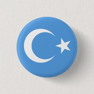 Uyghur/ East Turkestan Flag 1 Inch Round Button
