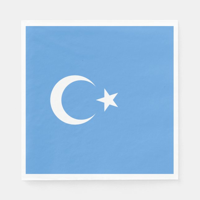 Uyghur Flag of East Turkistan (Uyghuristan) Napkin (Front)
