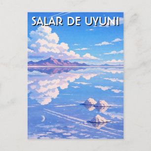 Uyuni Salt Flat Salar De Uyuni Postcard
