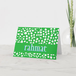 Uzbek Rahmat Thank You Card