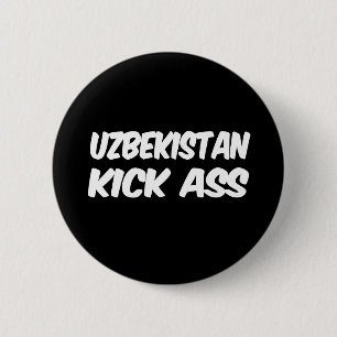 UZBEKISTAN 2 INCH ROUND BUTTON