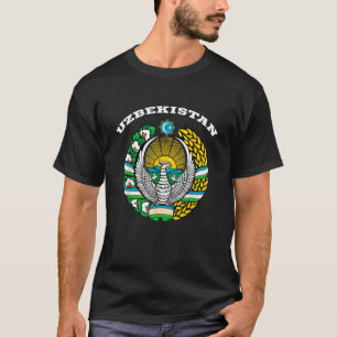 Uzbekistan Coat of arms Tee Flag souvenir Uzbeks