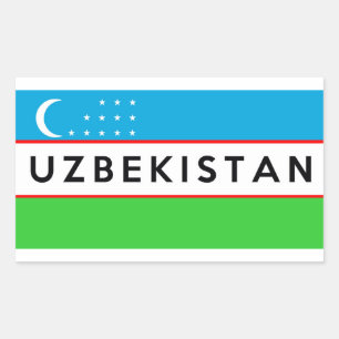 uzbekistan country flag symbol name text sticker