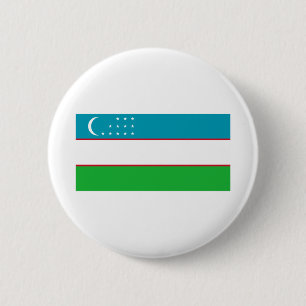 Uzbekistan Flag 2 Inch Round Button