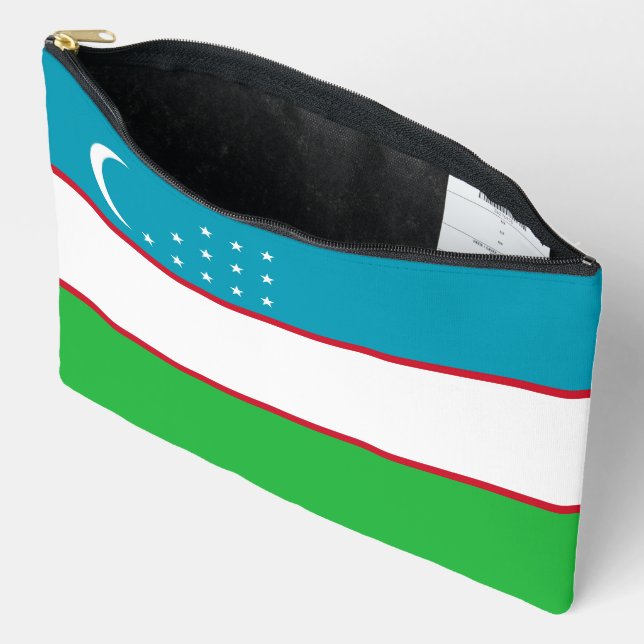 Uzbekistan flag accessory pouch (Open)