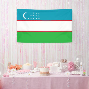Uzbekistan flag banner