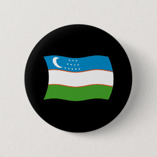 Uzbekistan Flag Button