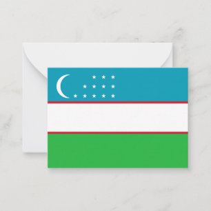 Uzbekistan flag card