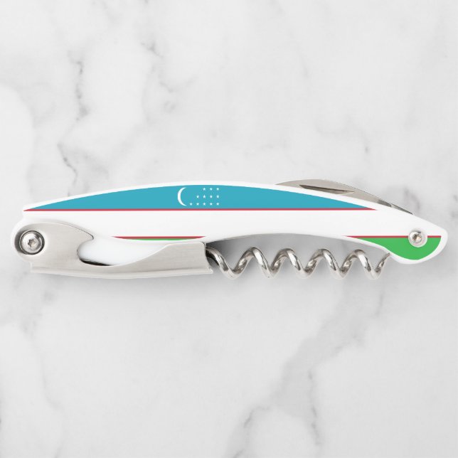 Uzbekistan flag corkscrew (Front)