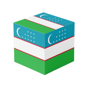 Uzbekistan flag cube