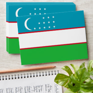 Uzbekistan flag envelope