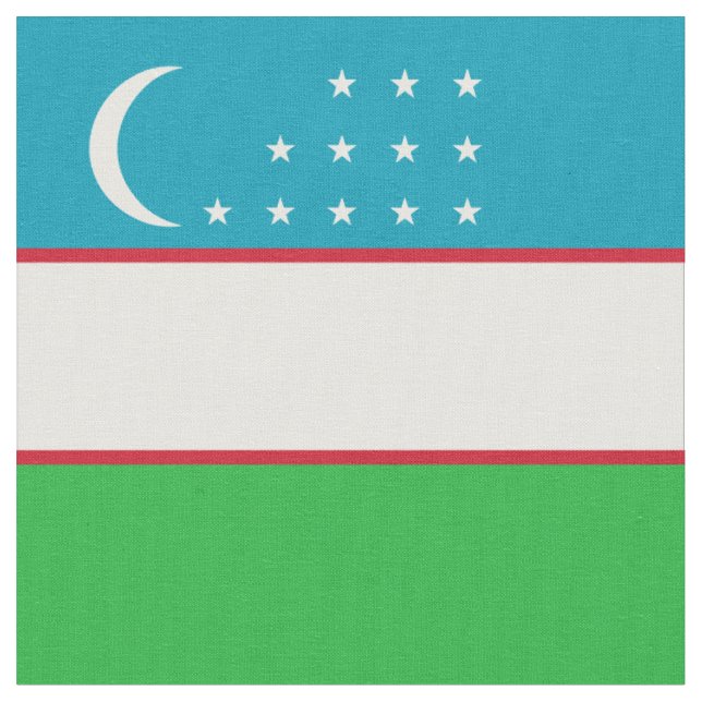 Uzbekistan flag fabric (Close Up)