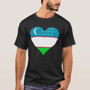 Uzbekistan Flag Heart Uzbekistan  Love Uzbekistan T-Shirt