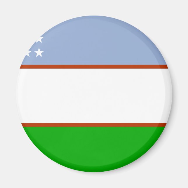Uzbekistan Flag Magnet (Front)