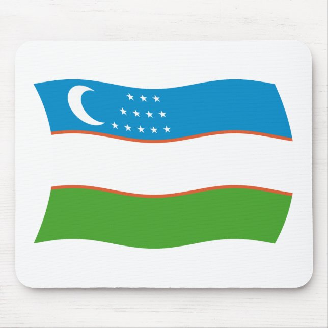 Uzbekistan Flag Mousepad (Front)