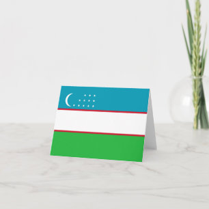Uzbekistan flag note card