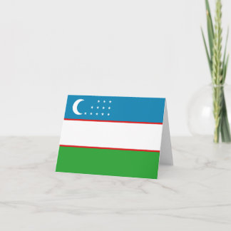 Uzbekistan Flag Notecard