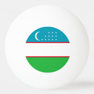 Uzbekistan flag ping pong ball