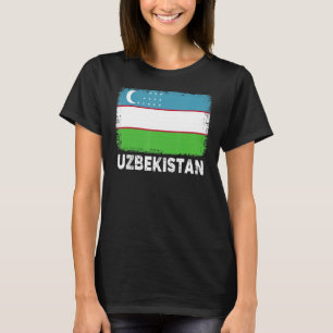 Uzbekistan Flag   Support Uzbek People Women Men   T-Shirt