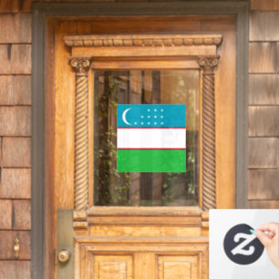 Uzbekistan flag window cling