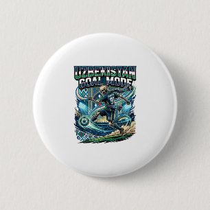Uzbekistan Goal Mode Skeleton Striker Nations Stre 2 Inch Round Button