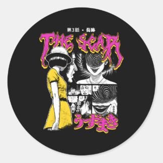 Uzumaki Colourful Scar Classic Round Sticker