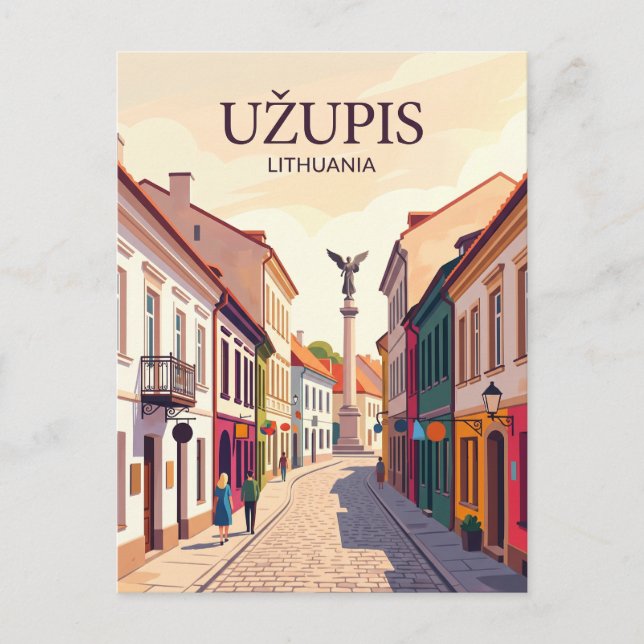 Užupis District Lithuania Postcard (Front)