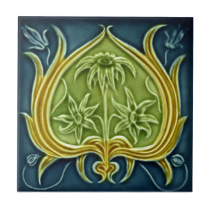V0002 Victorian Antique Reproduction Ceramic Tile