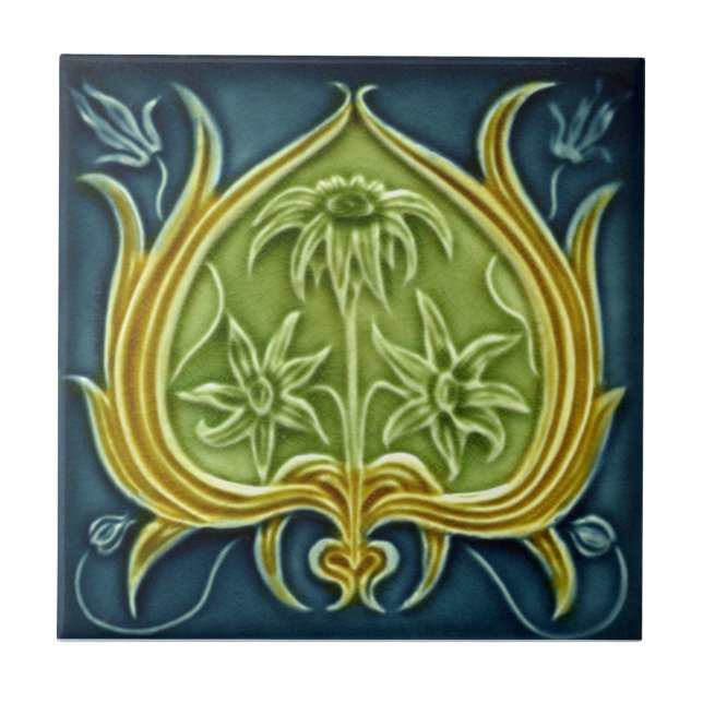 V0002 Victorian Antique Reproduction Ceramic Tile (Front)
