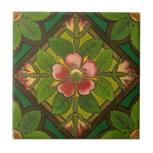 V0012 Victorian Antique Reproduction Ceramic Tile