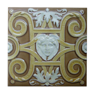 V0019 Victorian Antique Reproduction Ceramic Tile