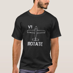 V1 Rotate - Airplane Lovers Pilot Talk T-Shirt