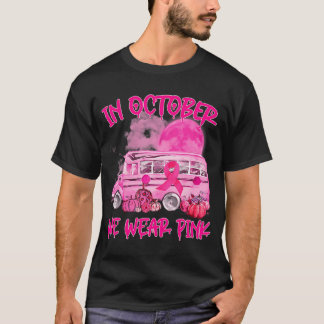 V2DJ School Bus Driver Leopard Breast Cancer T-Shirt