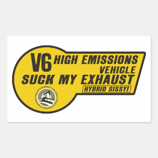 V6 SUV Sticker (Yellow) 4 pack (Front)