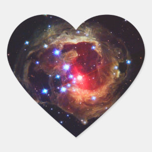V838 Monocerotis Star (Hubble Telescope) Heart Sticker