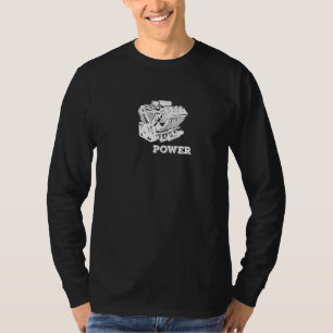 V8 Engine Block For Eight Cylinder Car Fans T-Shirt