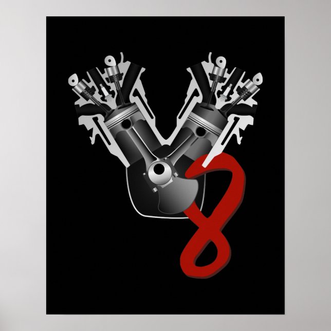 V8 Engine Poster (Front)