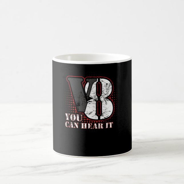 V8 Engine Shirt Auto Displacement You Can Hear It Coffee Mug (Center)