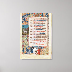 V.25-3 Fol.12v The Month of December Canvas Print