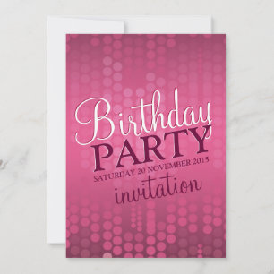 v.2 Invitation à l'anniversaire de Pink Bokeh Spar