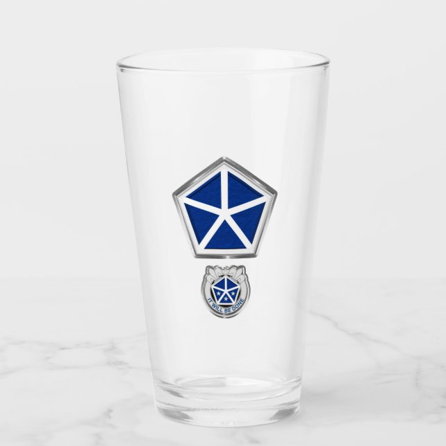 V (5th) Armoured Corps Framed Patch Glass (Front)