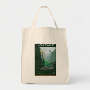 V-6 Valley Illustration Tote Bag