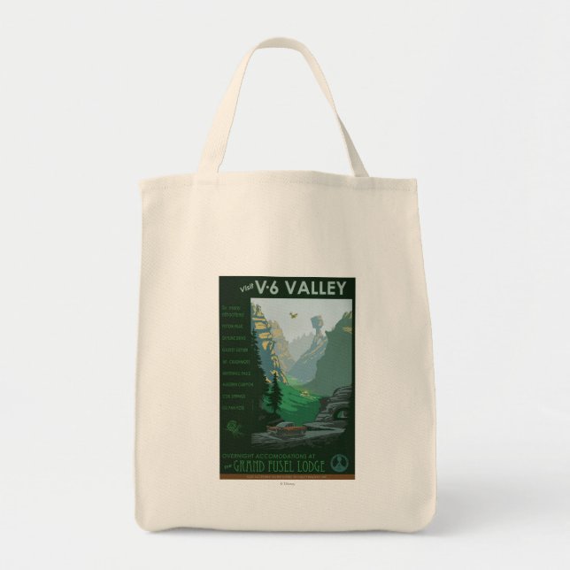 V-6 Valley Illustration Tote Bag (Front)