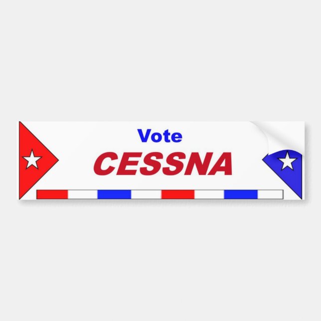 V Cessna Bumper Sticker (Front)