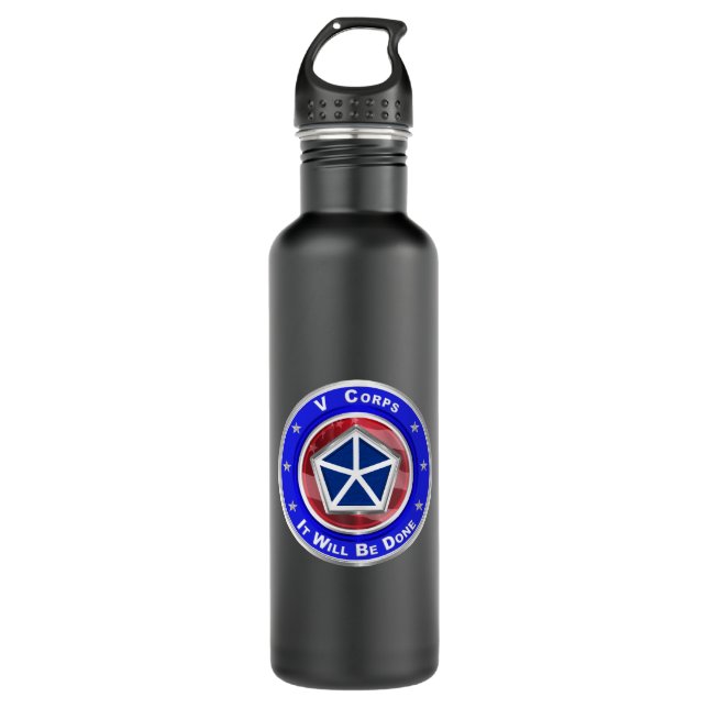 V Corps “It Will Be Done” 710 Ml Water Bottle (Front)