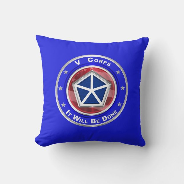 V CORPS THROW PILLOW (Front)