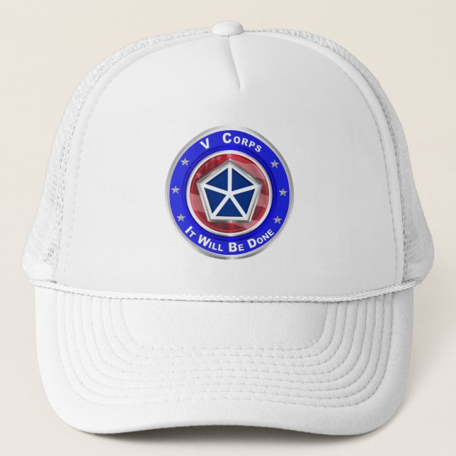 V CORPS  TRUCKER HAT (Front)