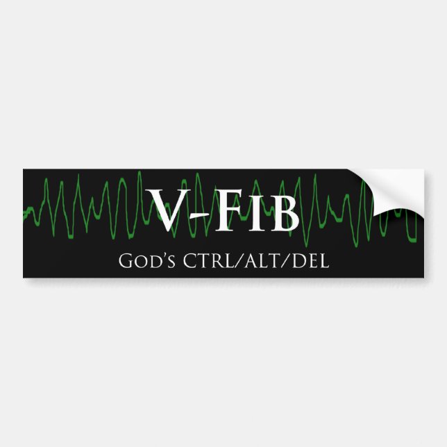V Fib Bumper Sticker (Front)